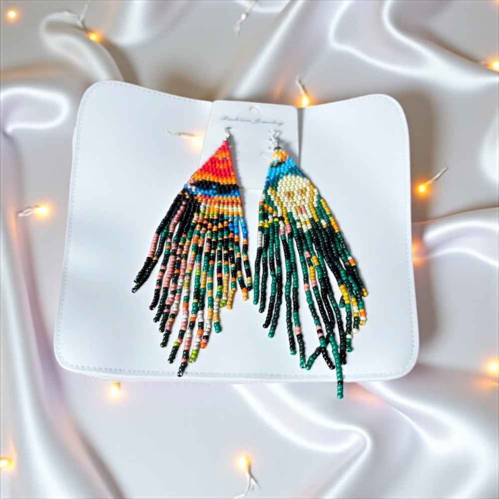 Fashion Jewelry Art earrings Edvard Munch“Scream” Beaded Earrings